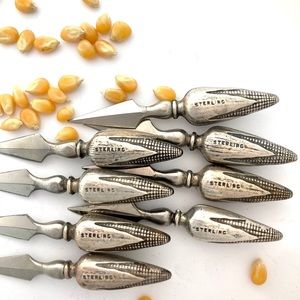 Sterling Webster Figural Corn Holders (4pair)